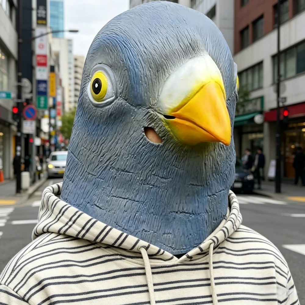 Skincare Pigeon - 鳩マスクコスチューム ノベルティ ハロウィン仮装パーティー 鳥の頭 かわいい面白いマスク