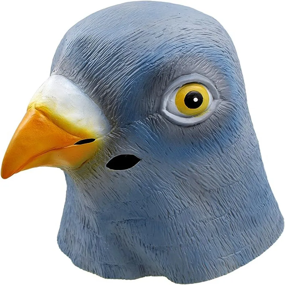 Skincare Pigeon - ハロウィーンのファンシードレス,コスプレコスチューム,鳩のマスク,ラテックスの鳥のヘッドギア,映画のアクセサリー,新しいカーニバルアクセサリー