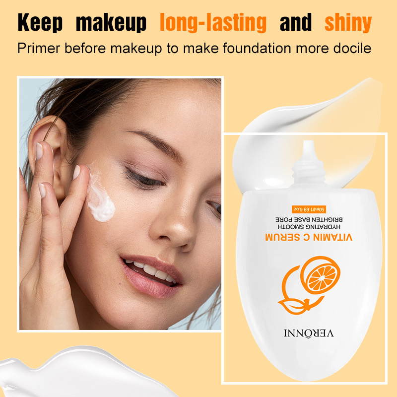 Squalane Oil Lightweight - ビタミンCプライマー 50ml – スクワラン配合、軽量で保湿力抜群、滑らかなメイクアップベース、自然な輝き、春夏の必需品